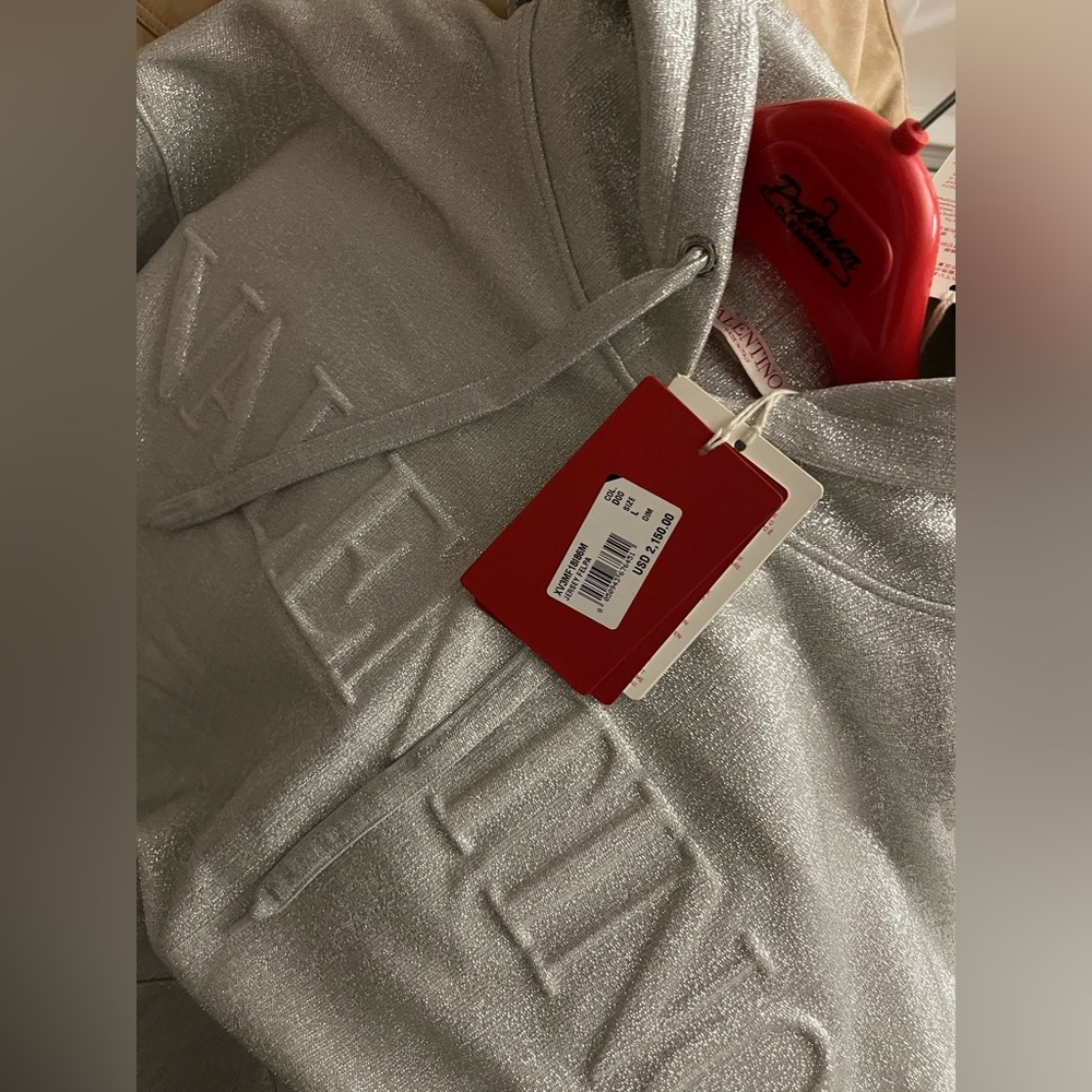 Valentino Metallic Silver Sweatshirt